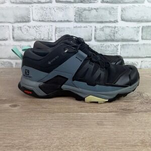 Salomon X Ultra 4 GTX Gore-Tex Hiking Shoes Black Stormy Weather Women 8.5